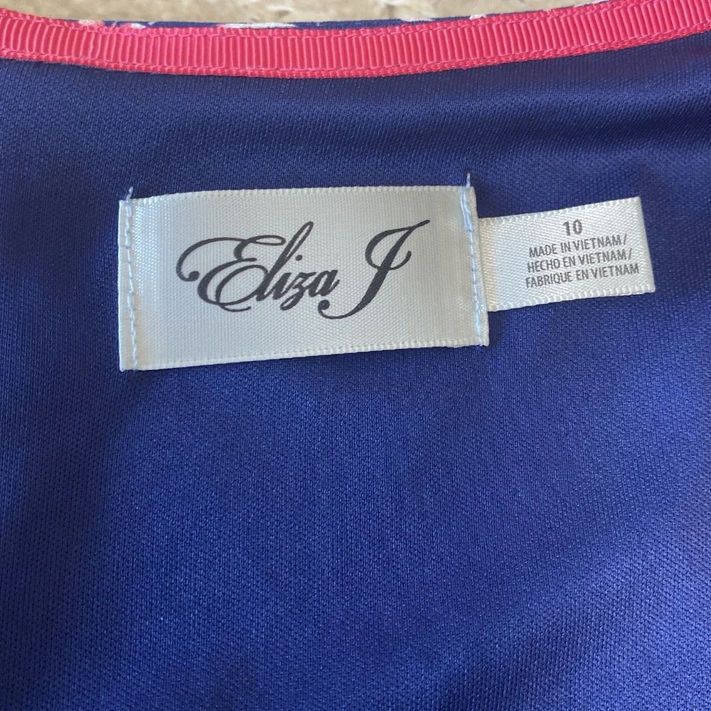 NWT Eliza J. Posted k, blue& white dress, see measurements in photos. - Picture 12 of 15